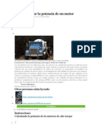 Cómo Calcular La Potencia de Un Motor