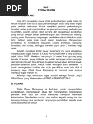 Paud Bab I Pdf
