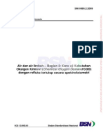 SNI 6989.2 - 2009 Cara Uji Kebutuhan Oksigen Kimiawi COD Dengan Refluks Tertutup Secara Spektrofotometri PDF