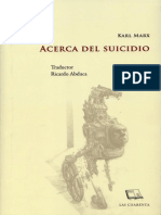 Acerca Del Suicidio Karl Marx