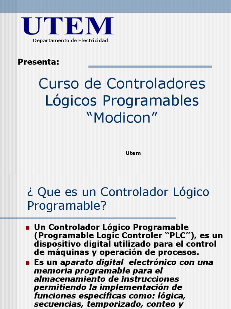 Introducción a Controladores Lógicos Programables | PDF | Controlador ...