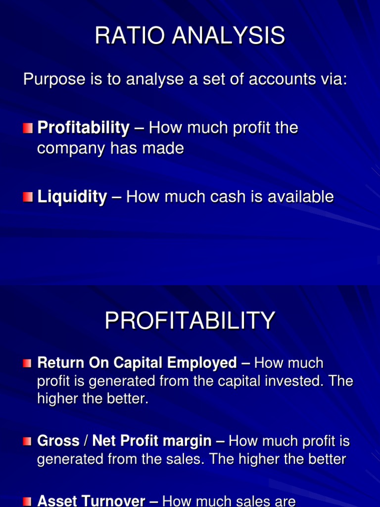 Analysis of Financial Performance and Liquidity Position of a Company ...