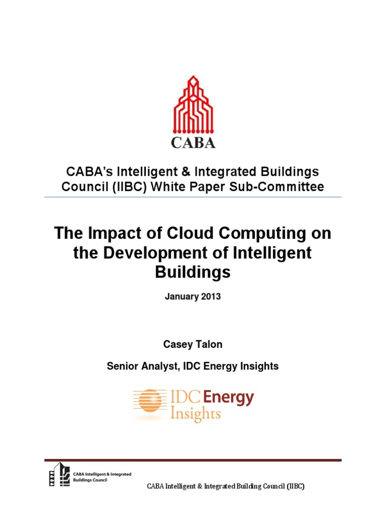 Cloud Computing's Role in Intelligent Buildings | PDF | Software As A ...