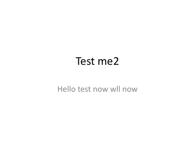 Test Me Alpha | PDF