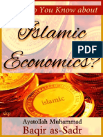 What do You Know about Islamic Economics? - Martyr Mohammad Baqir As Sadr - XKP