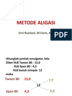 Metode Aligasi dan Perhitungan Jumlah Emulgator