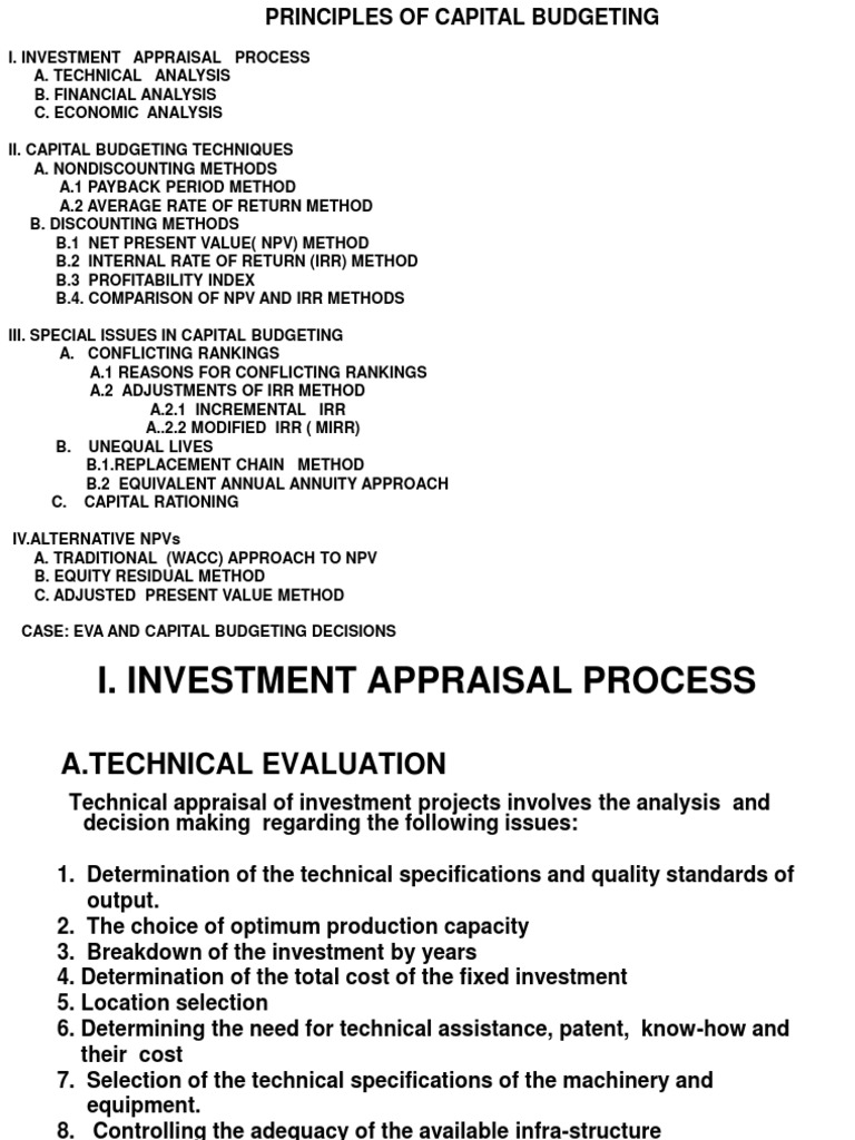 Capital Budgeting Techniques Explained | PDF | Internal Rate Of Return ...
