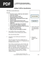 Module 2 - Editing CadWorx Specification