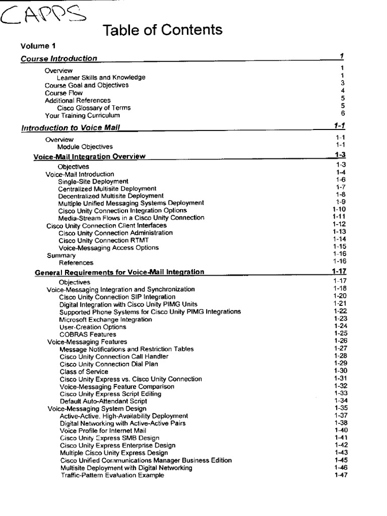 Capps Vol 1-3 - BW | PDF | Voicemail | Cisco Certifications