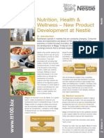 Nutrition, Health & Wellness - New ProductDevelopment at Nestlé