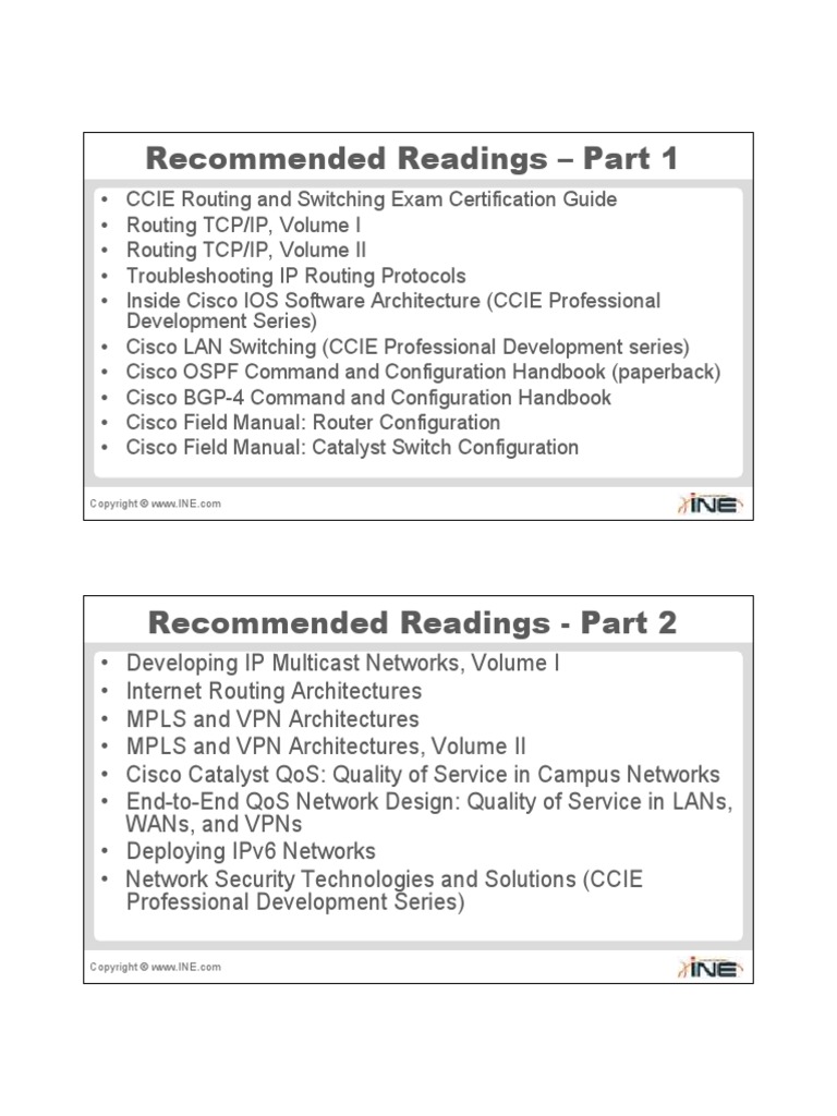 CCIE R&S Recommed Reading PDF | PDF | Virtual Private Network | Quality ...