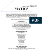 Jurnal Matics Volume 5 No 3 September 2013