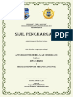 Sijil Penghargaan Anugerah Tokoh Pelajar 2013 SMK KUNAK