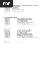 SAP FI Standard Reports