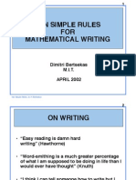 Ten - Rules For Math Writing