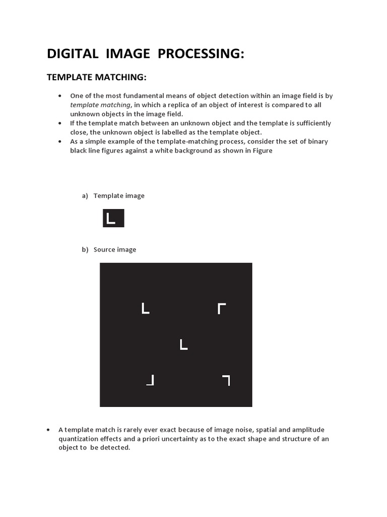 Template Matching in Image Processing | PDF | Applied Mathematics | Physics