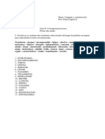 Comprension Lectora - Guia 4 Primero Medio