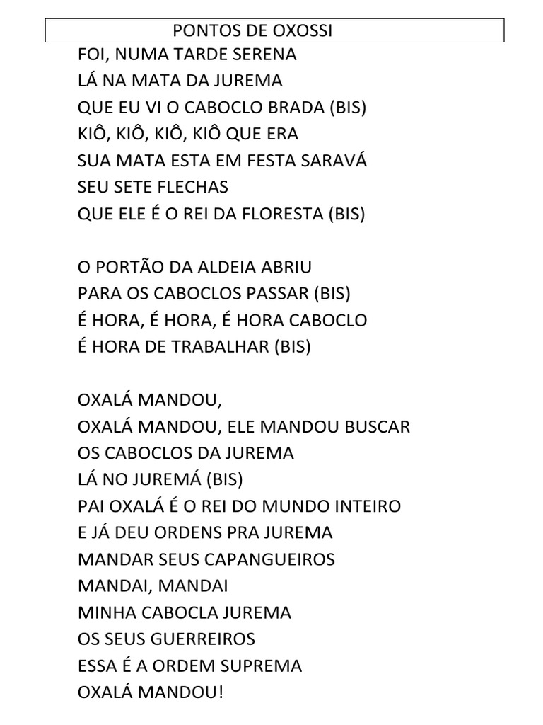 Pontos de Oxossi | PDF | Brasil