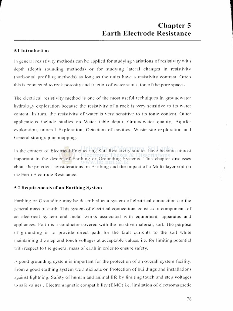 Earth Electrode Resistance PDF | PDF | Porosity | Soil
