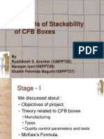 Analysis of Stackability of CFB Boxes