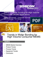 Trends in Wafer Bonding For High Volume Consumer MEMS Applications