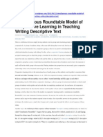 Simultaneous Roundtable Model of Cooperative Learning in Teaching Writing Descriptive Text
