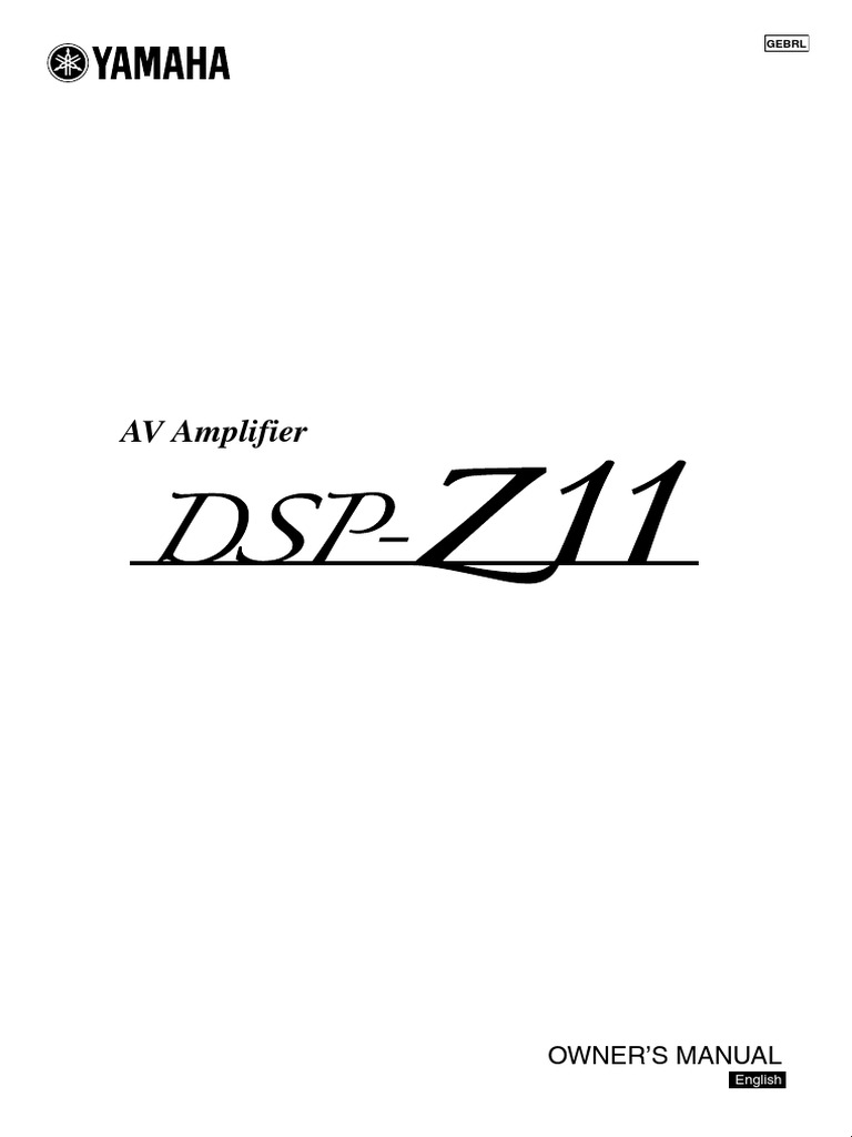 Yamaha DSP-Z11 User Manual (English) | Ac Power Plugs And Sockets | Mains  Electricity