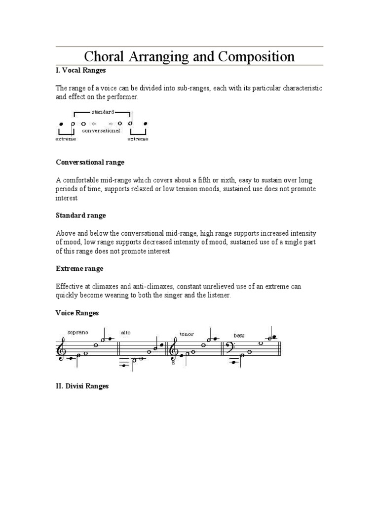 Choral Arranging and Composition Singing Classical Music