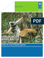 Études de cas PNUD: L’ASSOCIATION 
ADIDY MAITSO, Madagascar