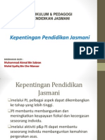 Kepentingan Pendidikan Jasmani