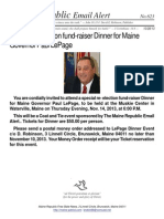 623 - Special Re - Election Fund-Raiser Dinner For Maine Governor Paul LePage PDF