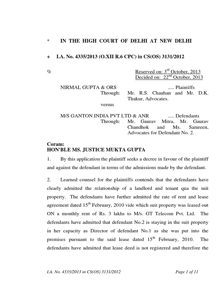 Eviction Judgment PDF Lease LandlordTenant Law