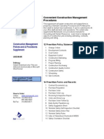 Construction Management Polices and & Procedures Supplement