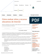 Cómo evaluar sitios y recursos educativos de Internet - Recursos educ.ar