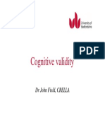 Cognitive Valdity Springseminar Compatibility Mode PDF