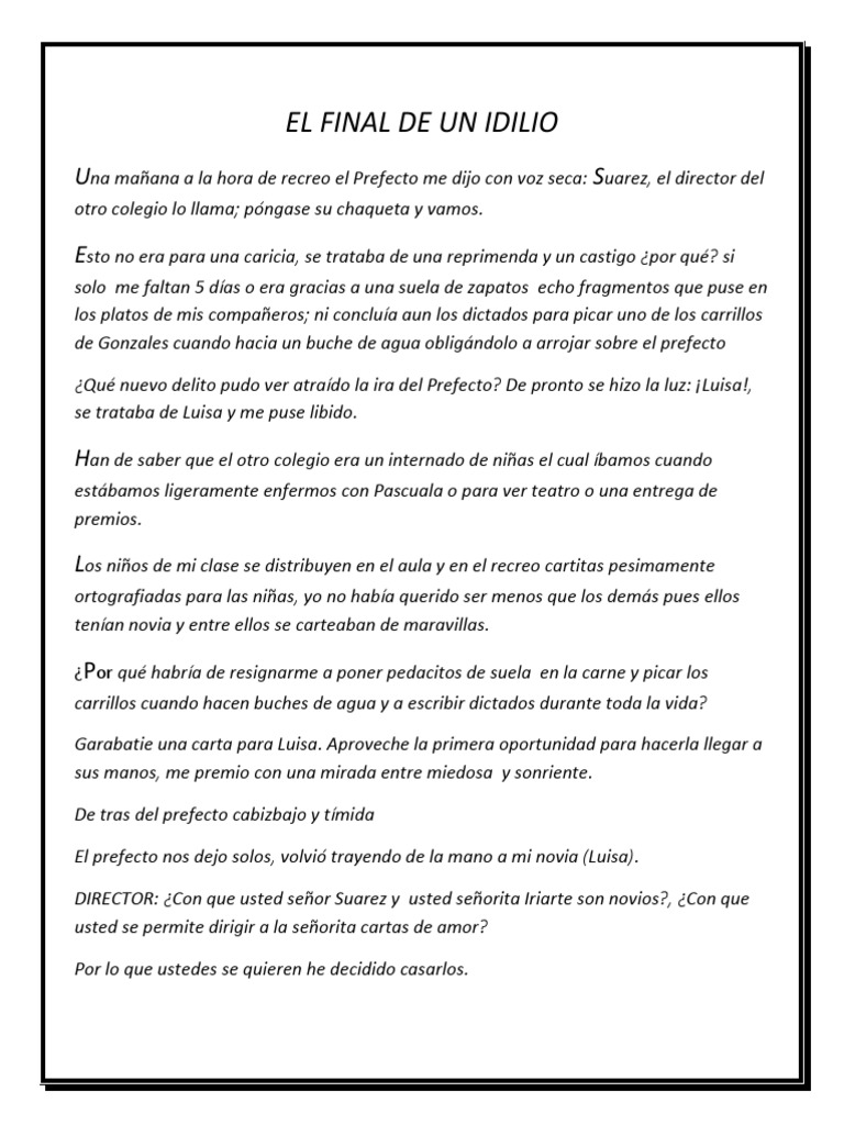 El Final de Un Idilio PDF