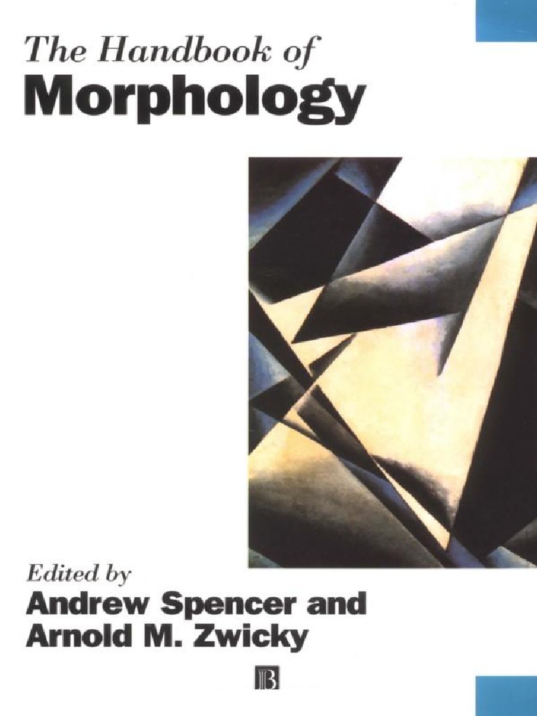 The Handbook Of Morphology Spencer Zwicky Pdf