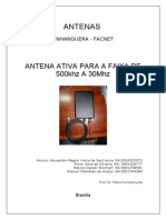 1 Antena Ativa 500khz 30Mhz