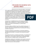 Síntomas Frecuentes de Encontrar en La Práctica Clínica