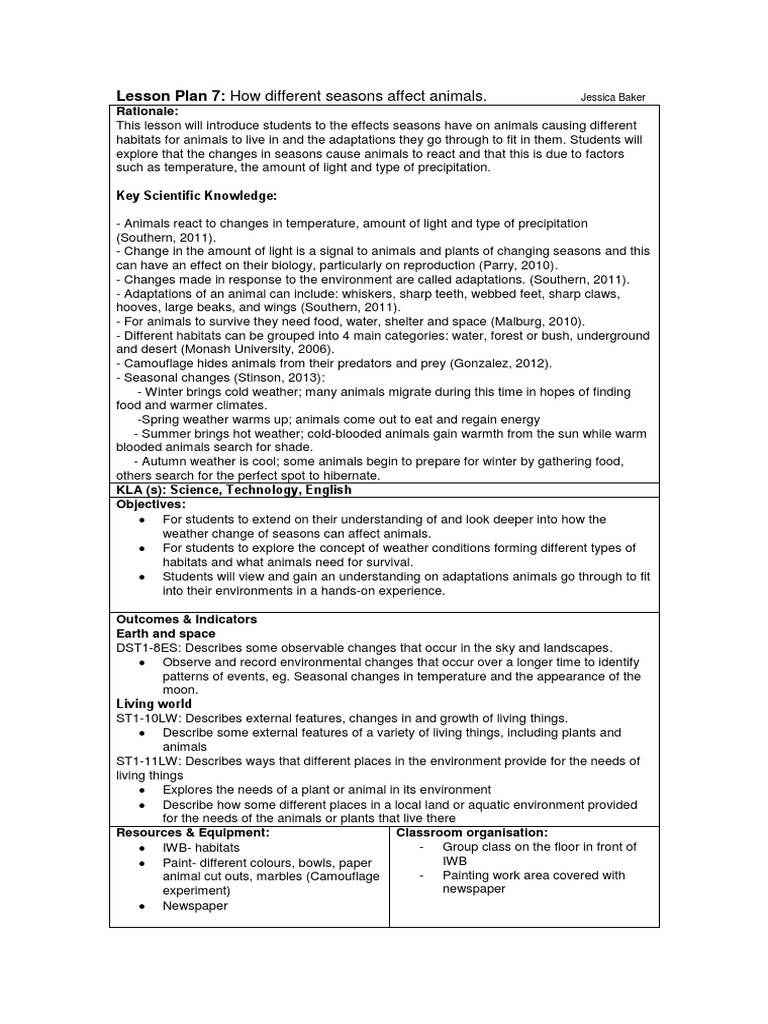 Lesson Plan 7 | PDF | Weather | Natural Environment