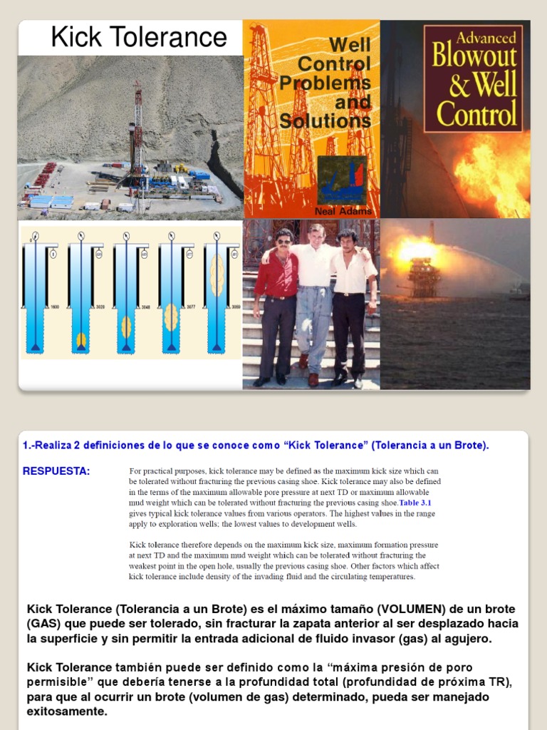 Tolerancia a Brotes en Perforación | PDF | Gases | Presión