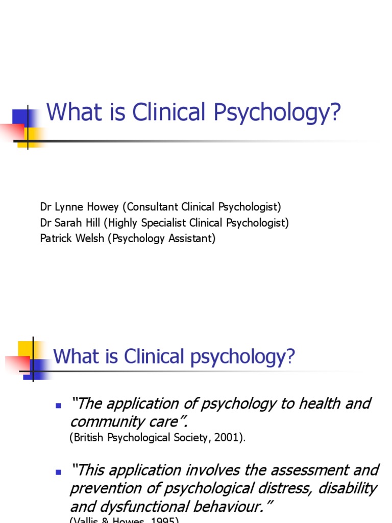 What is Clinical Psychology Psychologist Clinical Psychology