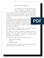 El Procedimiento de Arbitraje