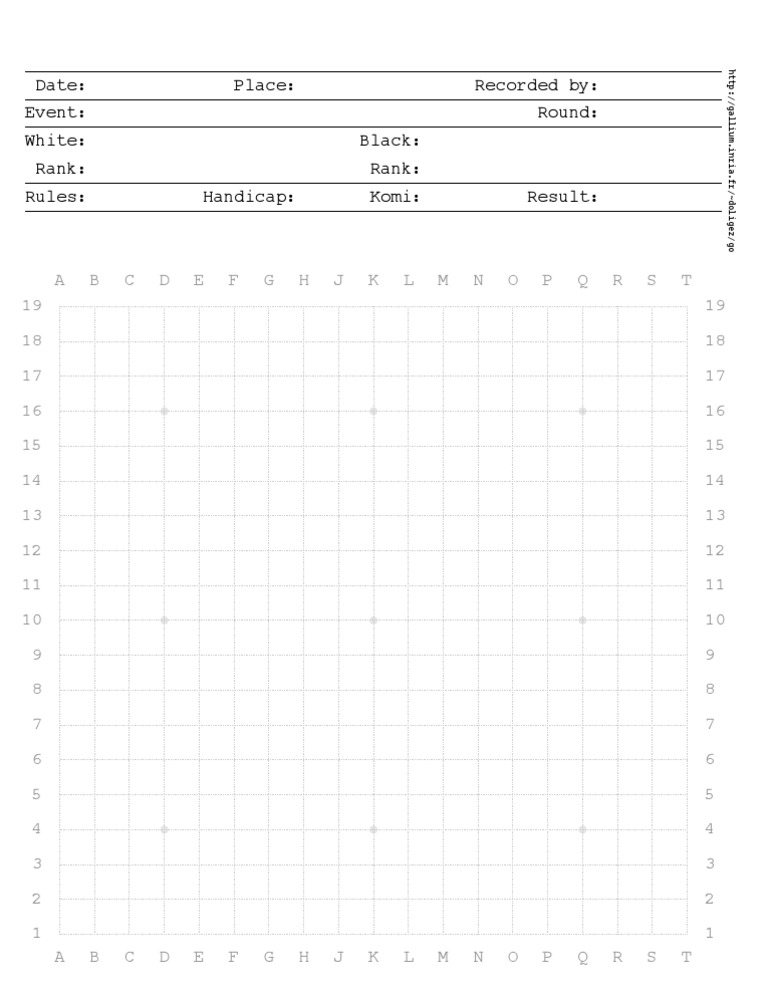Go Game Record Template | PDF