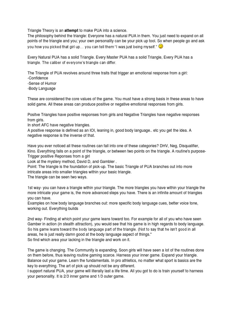 Pua Theory | PDF | Id | Body Language