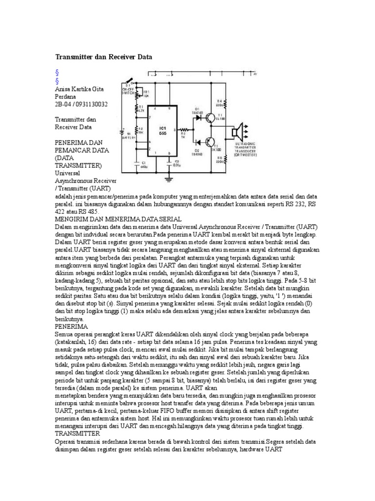 Pemahaman Transmitter dan Receiver Data | PDF