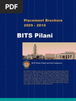 Placement Brochure BITS Pilani