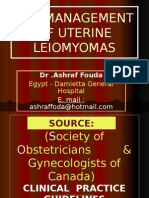 The Management of Uterine Leiomyomas: DR .Ashraf Fouda