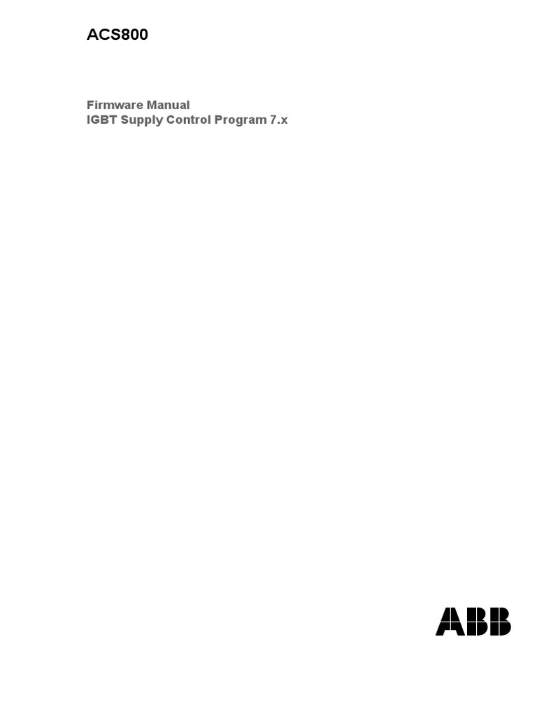 ACS800 IGBTSupplyFirmwareRevC PDF | PDF | Switch | Parameter (Computer ...