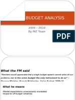 Union Budget Analysis